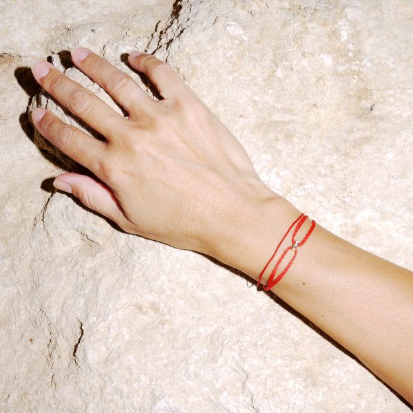 Diamond Baguette Stoff Armband - Gelbgold Zu verkaufen – Bild 5