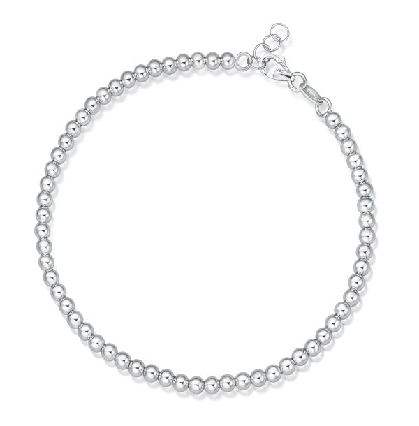 Kugel Armband - 3mm - Weißgold Zu verkaufen