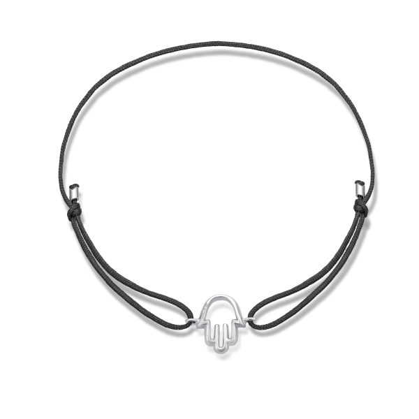 Diamond Hamsa Stoff Fußkette - Weißgold Angebot – Bild 2