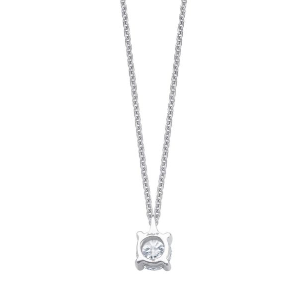 Solitaire Necklace - Weißgold 4er Krappen Fassung - 0.20 ct Brillant Mode – Bild 3
