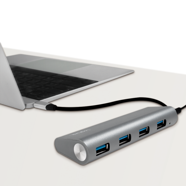 USB-C 3.2 St -> 4xUSB Hub Alu Jetzt online – Bild 3