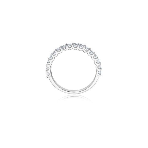 Halb-Memoire U-Setting Diamant Ring - 0,55 ct - Weißgold Rabatt – Bild 3