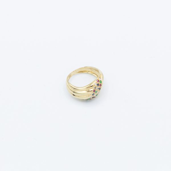 Vintage Farbstein Ring - Gelbgold Jetzt online – Bild 5