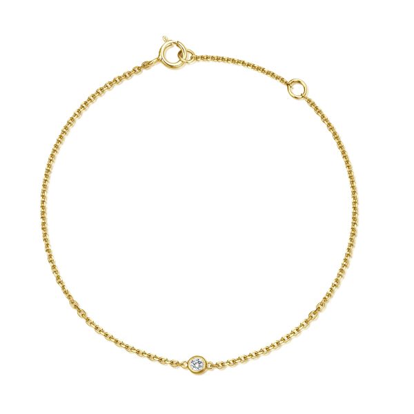 One-Diamond Armband - 0,03 ct - Gelbgold Mode