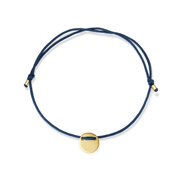 Mini-Plate Stoff Armband - for Him - Gelbgold Angebot