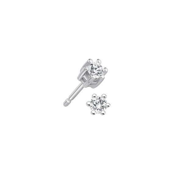 Diamant Ohrstecker - 0,20 ct - 6er Krappe - Weißgold Online-Schn?ppchen