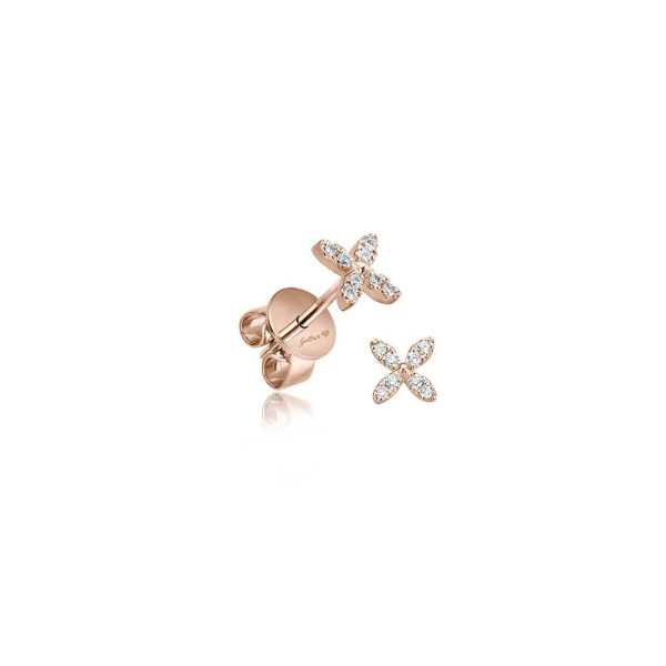 Minimal Flower Ohrstecker - Roségold Angebot