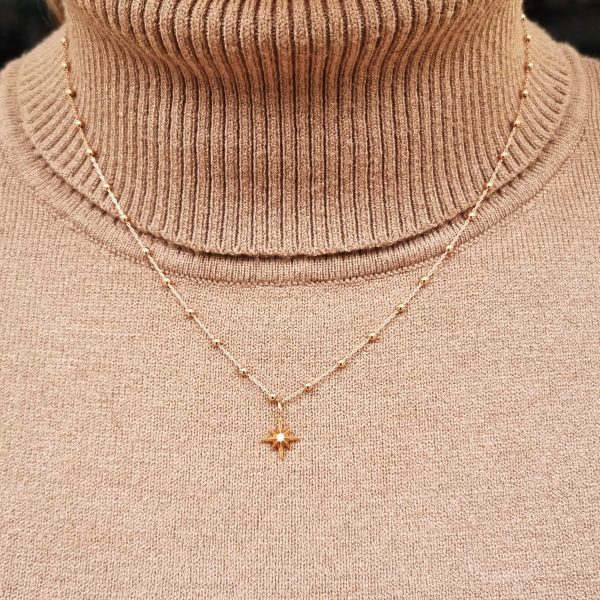 Diamant Polarstern Anhänger - Roségold Angebot – Bild 2