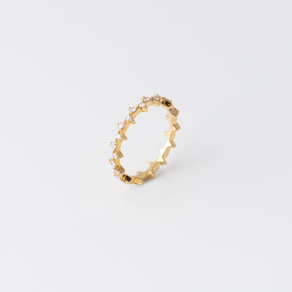 Spike Diamant Eternity Ring - Gelbgold Zu verkaufen