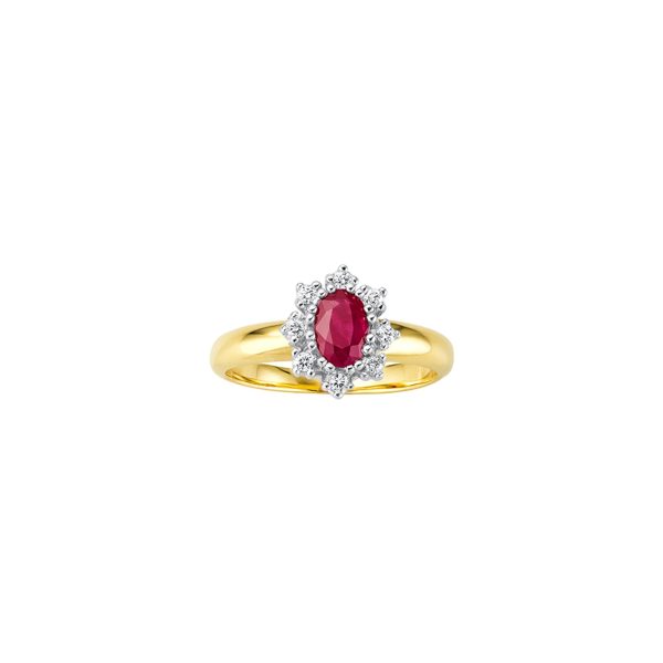 Entourage Rubin Ring - 0,20 ct - Bicolor Zu verkaufen – Bild 3