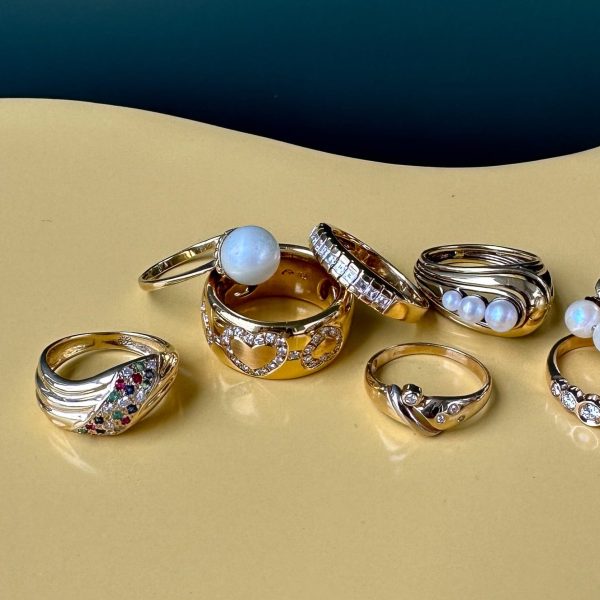 Vintage Farbstein Ring - Gelbgold Jetzt online – Bild 2