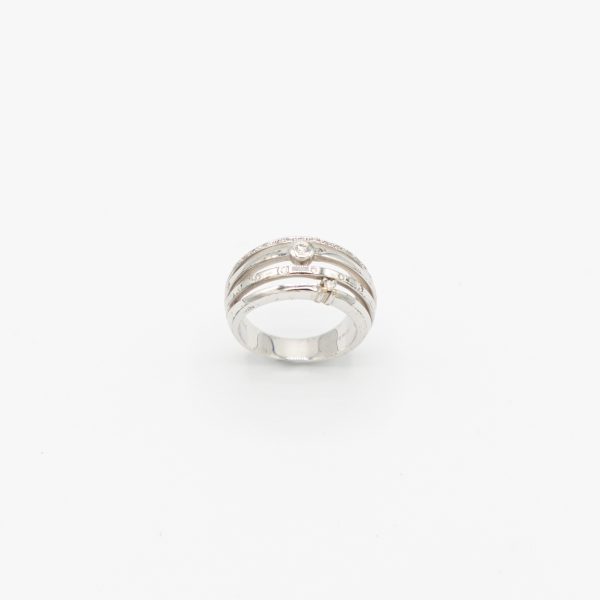 Vintage Diamond Ring - 0,16 ct. - Weißgold Online – Bild 2