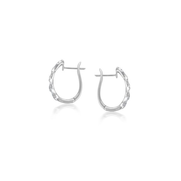Diamond Curb Creolen - Weißgold Im Angebot – Bild 3