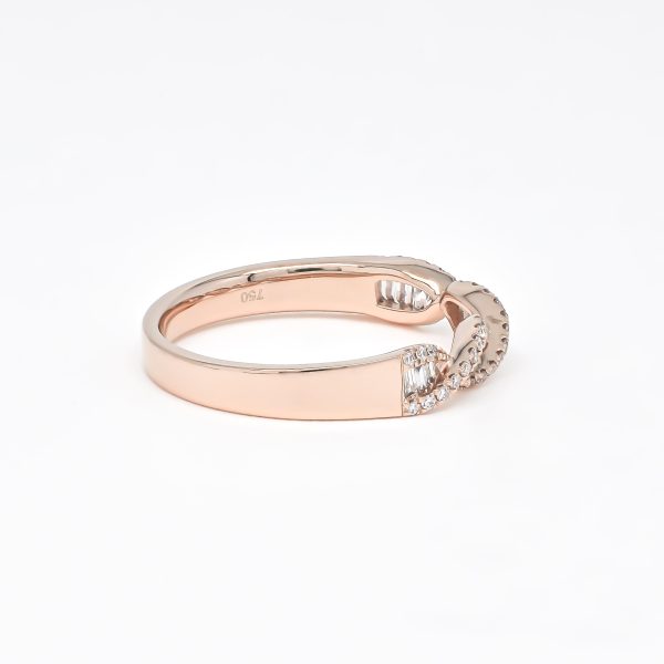 Twisted Diamond Baguette Ring - Roségold Online – Bild 3