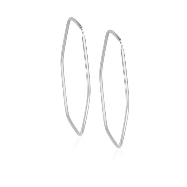 Hexagon Hoops - Weißgold Online-Verkauf – Bild 3