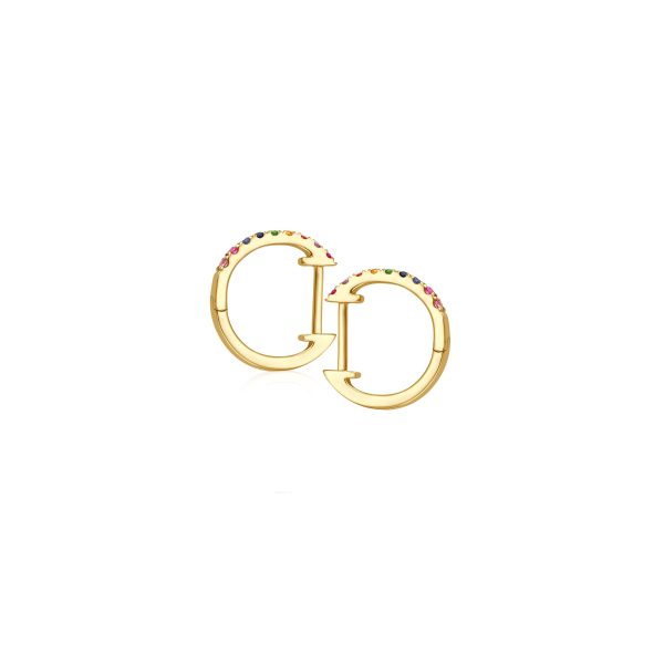 Rainbow Hoops - 1,0 cm - Gelbgold Im Angebot – Bild 4