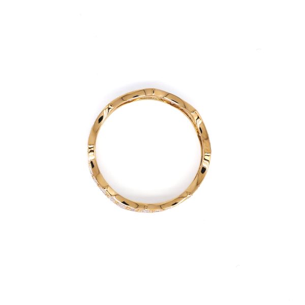 Wavy Diamond Ring - Roségold Im Angebot – Bild 3