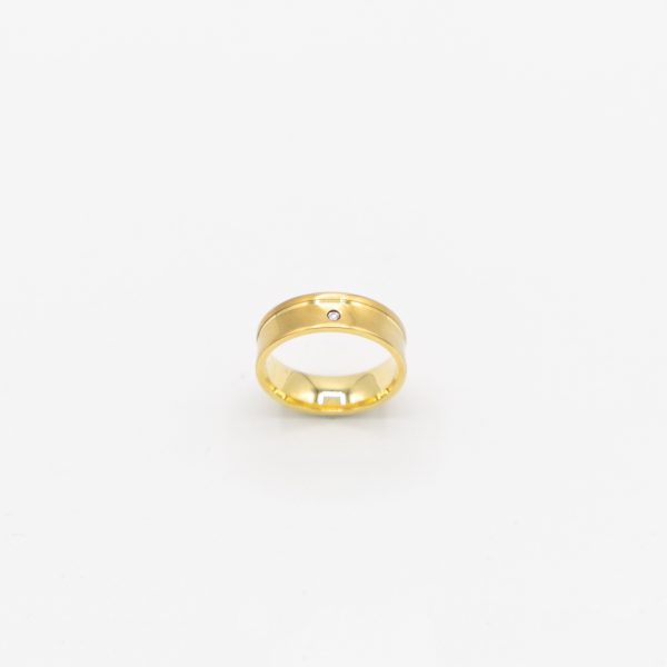 Vintage Brillant Ring - 0,02 ct. - Gelbgold Im Angebot – Bild 2