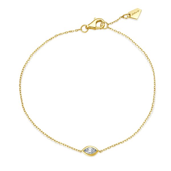 Marquise Diamond Armband - Gelbgold Verkauf