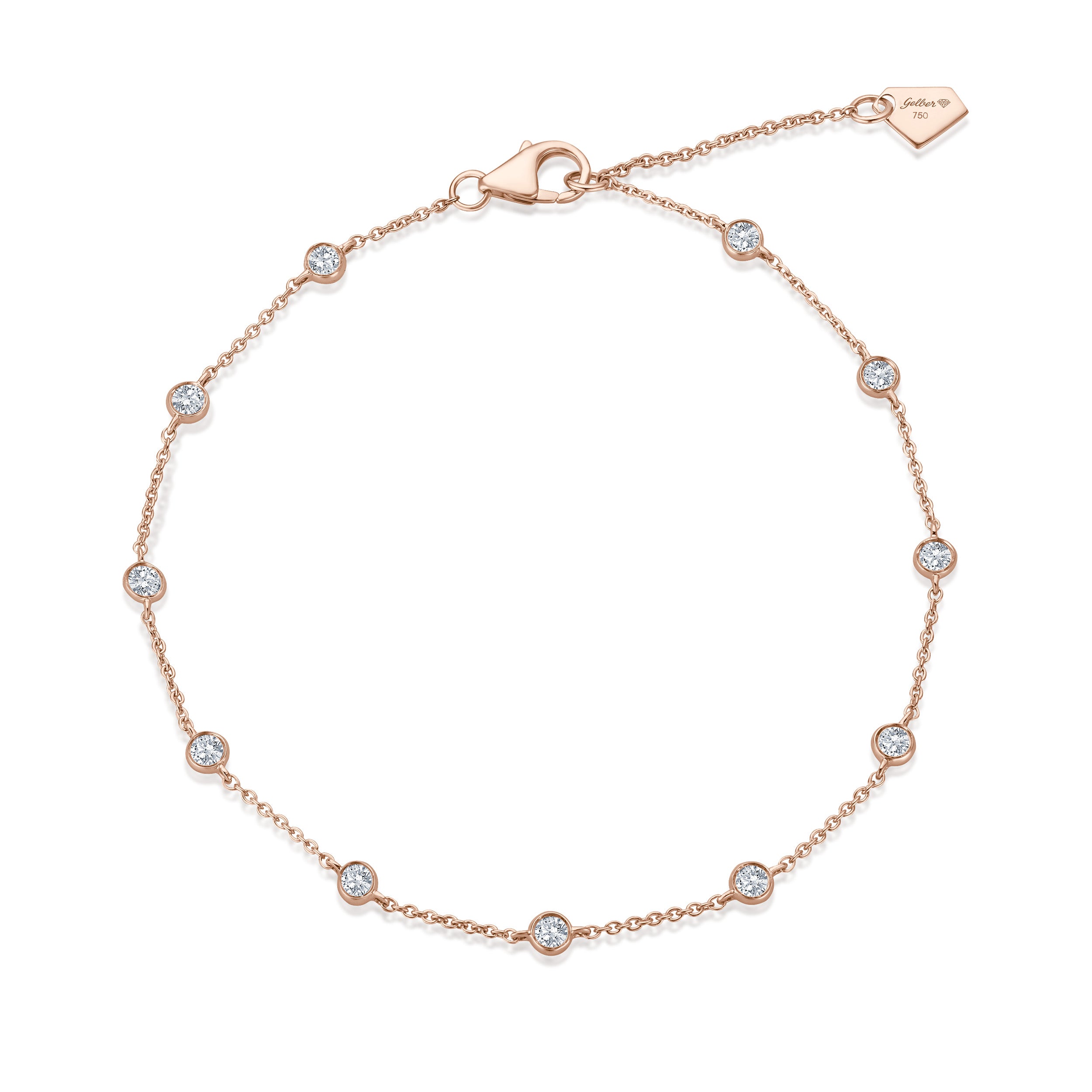 Eleven-Diamonds Armband – 0,32 ct – Roségold Im Angebot
