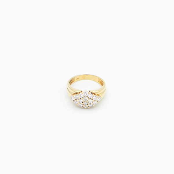 Vintage Diamond Trapezoid Ring - Gelbgold Online-Schn?ppchen – Bild 4