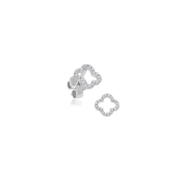Diamond Kleeblatt Ohrstecker - Weißgold Verkauf
