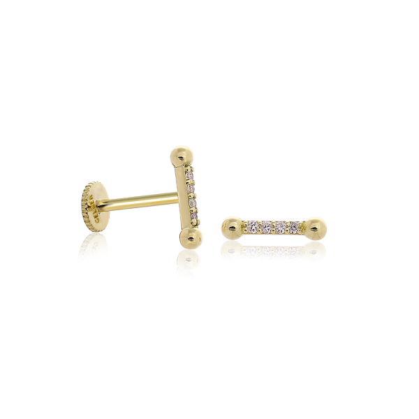 Diamond Bar Ball Piercing - Gelbgold Online