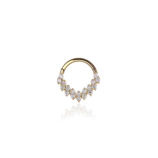 Diamond Multi-Drop Clicker Piercing - Gelbgold Mode