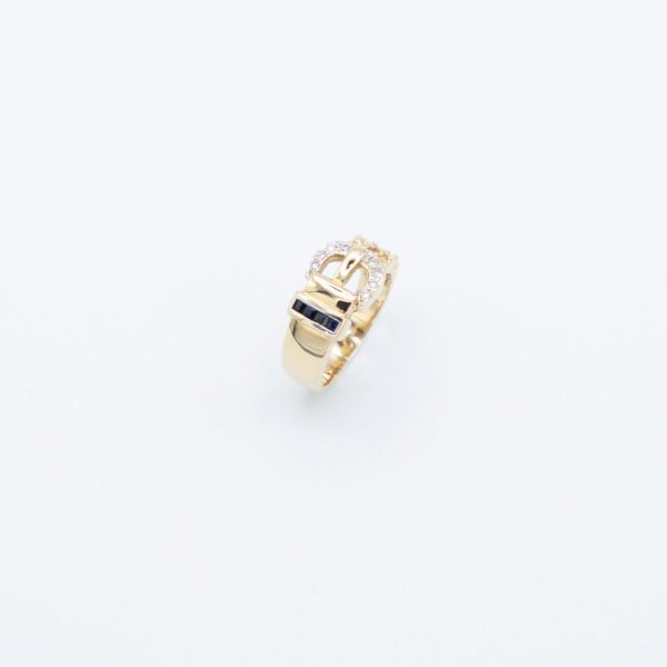 Vintage Buckle Ring - Gelbgold Online-Verkauf