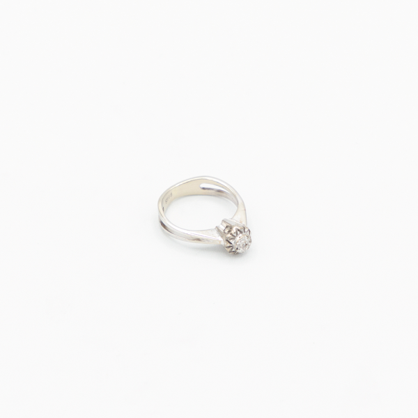 Vintage Gold Flower Diamond Ring - Weißgold Online-Schn?ppchen – Bild 3