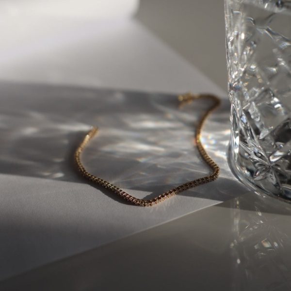 Tennis Bracelet 1,00 ct - Gelbgold Mode – Bild 2