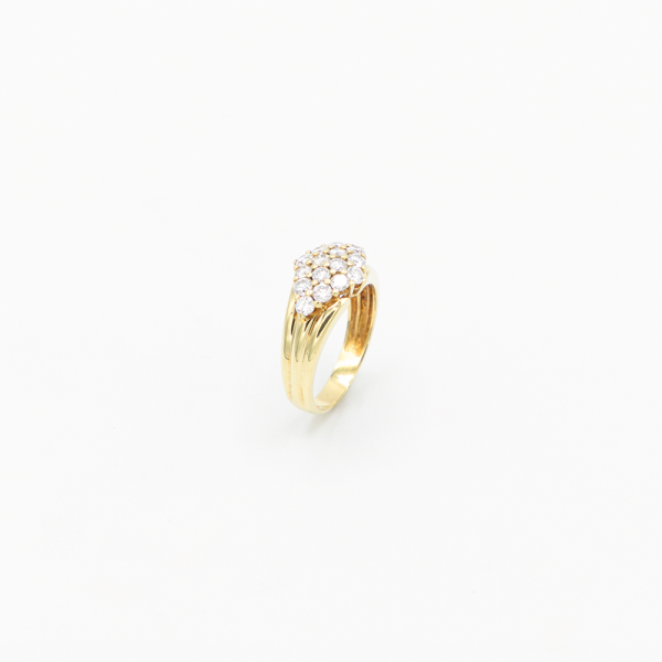 Vintage Diamond Trapezoid Ring - Gelbgold Online-Schn?ppchen
