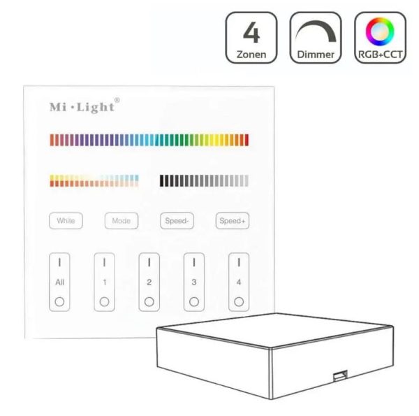 LED-Stripe Wand FB 4-Zonen RGB-CCT Schn?ppchen