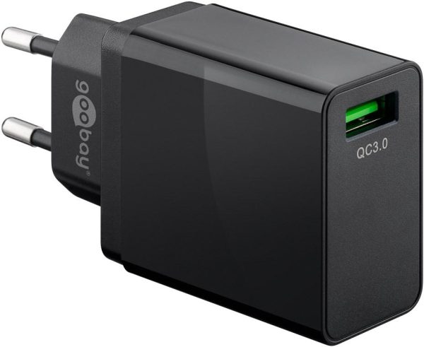 USB-Netzteil 18W QC3.0 sw goobay Im Angebot