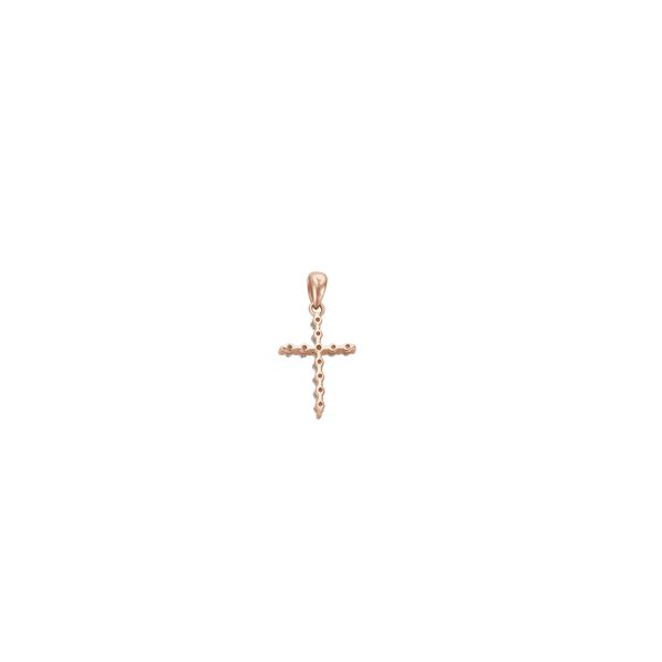 Delicate Diamond Kreuz Anhänger - 0,13 ct - Roségold Jetzt online – Bild 3
