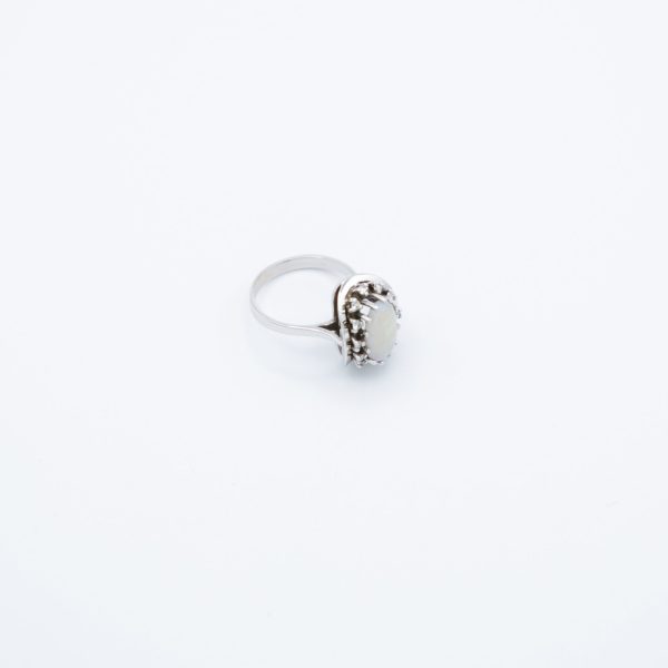 Vintage Opal Ring mit Brillanten - Weißgold Online – Bild 5