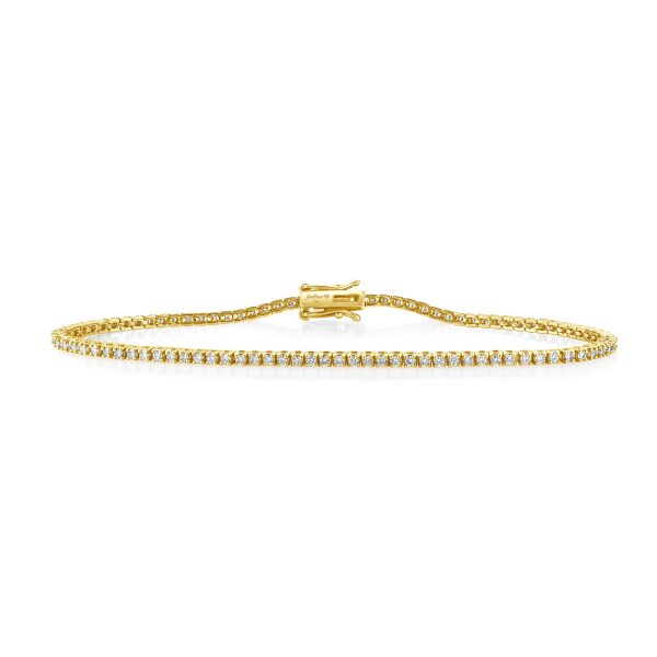 Tennis Bracelet 1,00 ct - Gelbgold Mode