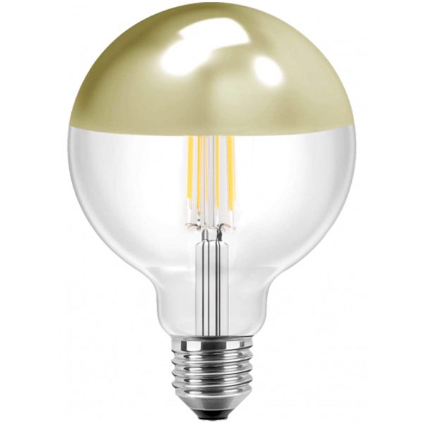 LED-E27 8W 810lm G125 KopfspiegelGold Online