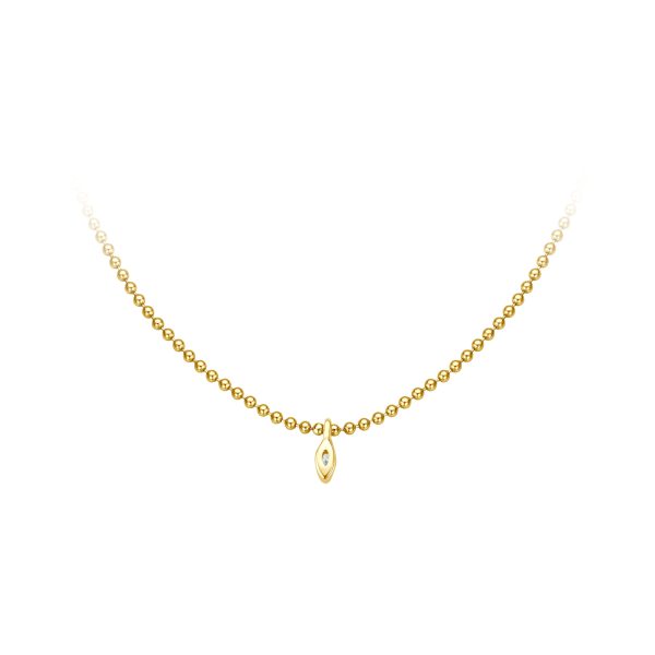 Diamond Single-Drop Halskette - Gelbgold Online – Bild 4