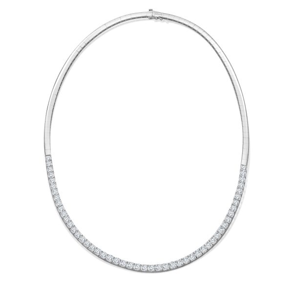 Diamond Tennis Collier - 7,00 ct. - Weißgold Im Angebot