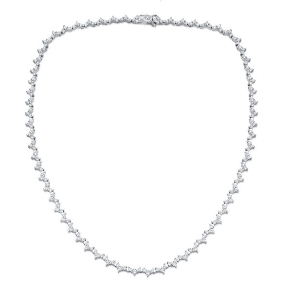 Spiky Diamant Collier - Weißgold Online-Verkauf