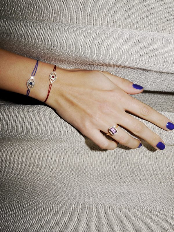 Amethyst Diamond Halo Ring - Gelbgold Im Angebot – Bild 4