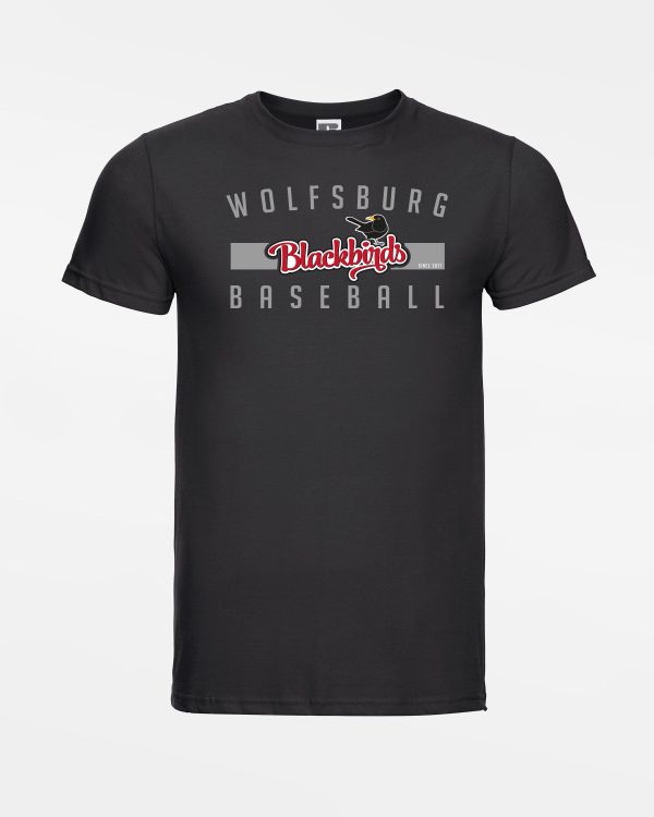Russell Basic T-Shirt  Wolfsburg Blackbirds , Script, schwarz Im Angebot