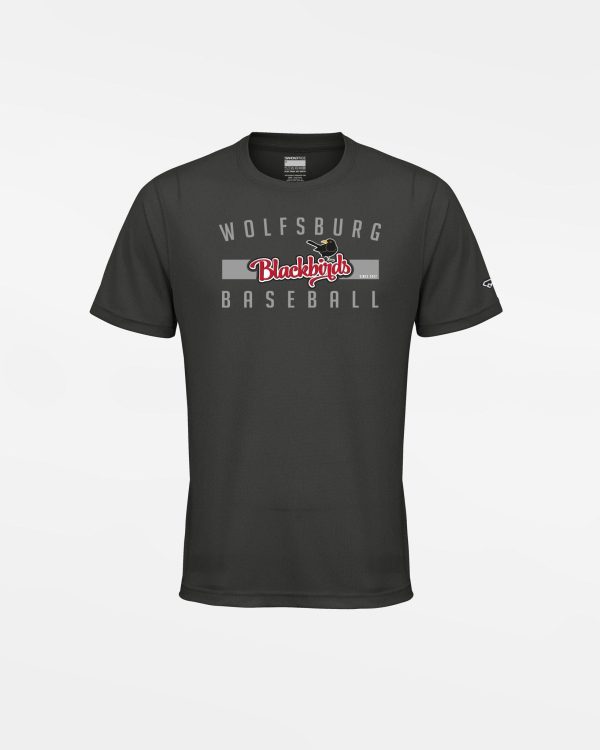 Diamond Pride Kids Basic Functional T-Shirt  Wolfsburg Blackbirds , Script, dunkelgrau Rabatt
